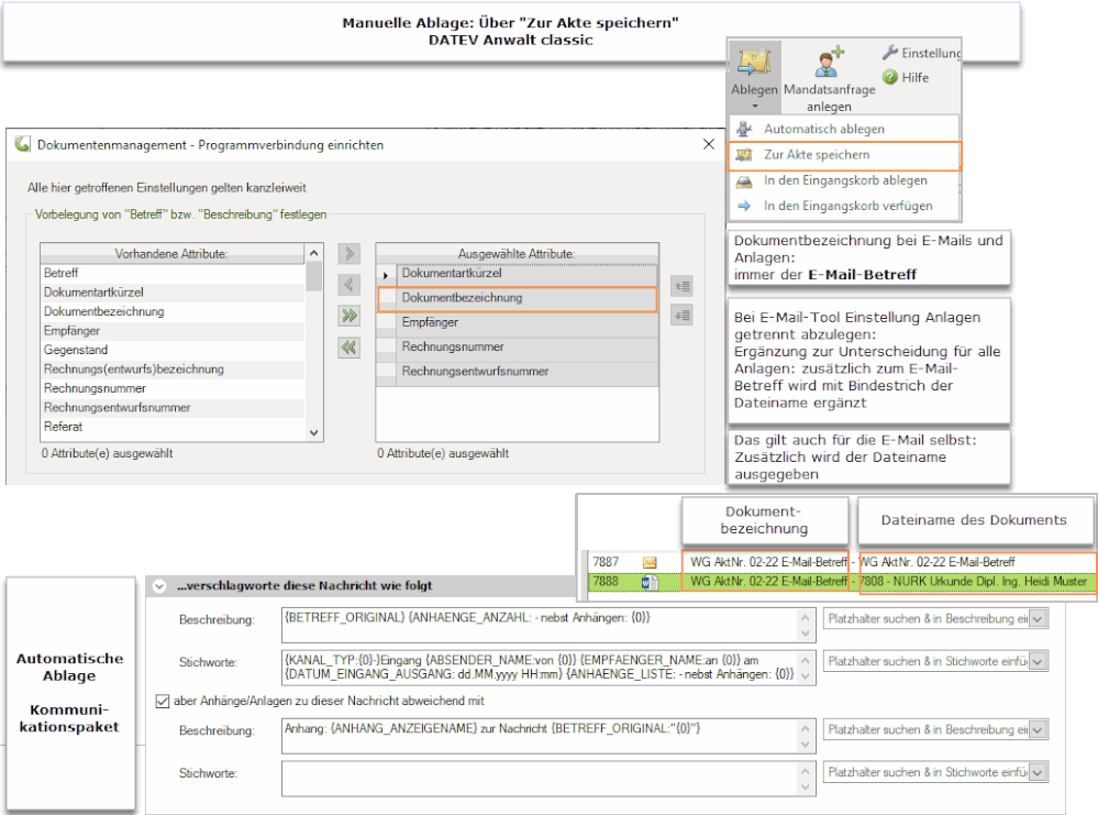 Manuelle vs. automatische Ablage