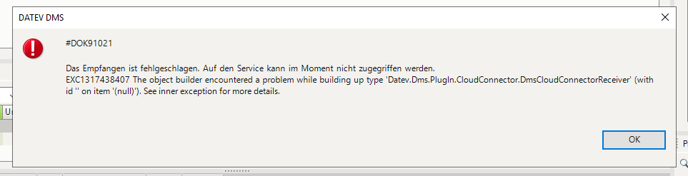 Senden von DUO an DMS