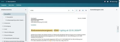 Dokumentanzeige Einkommensteuergesetz (EStG)