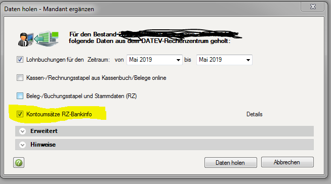 Kanzlei-Rewe - Mandant ergänzen - Bankkontoumsätze holen.PNG
